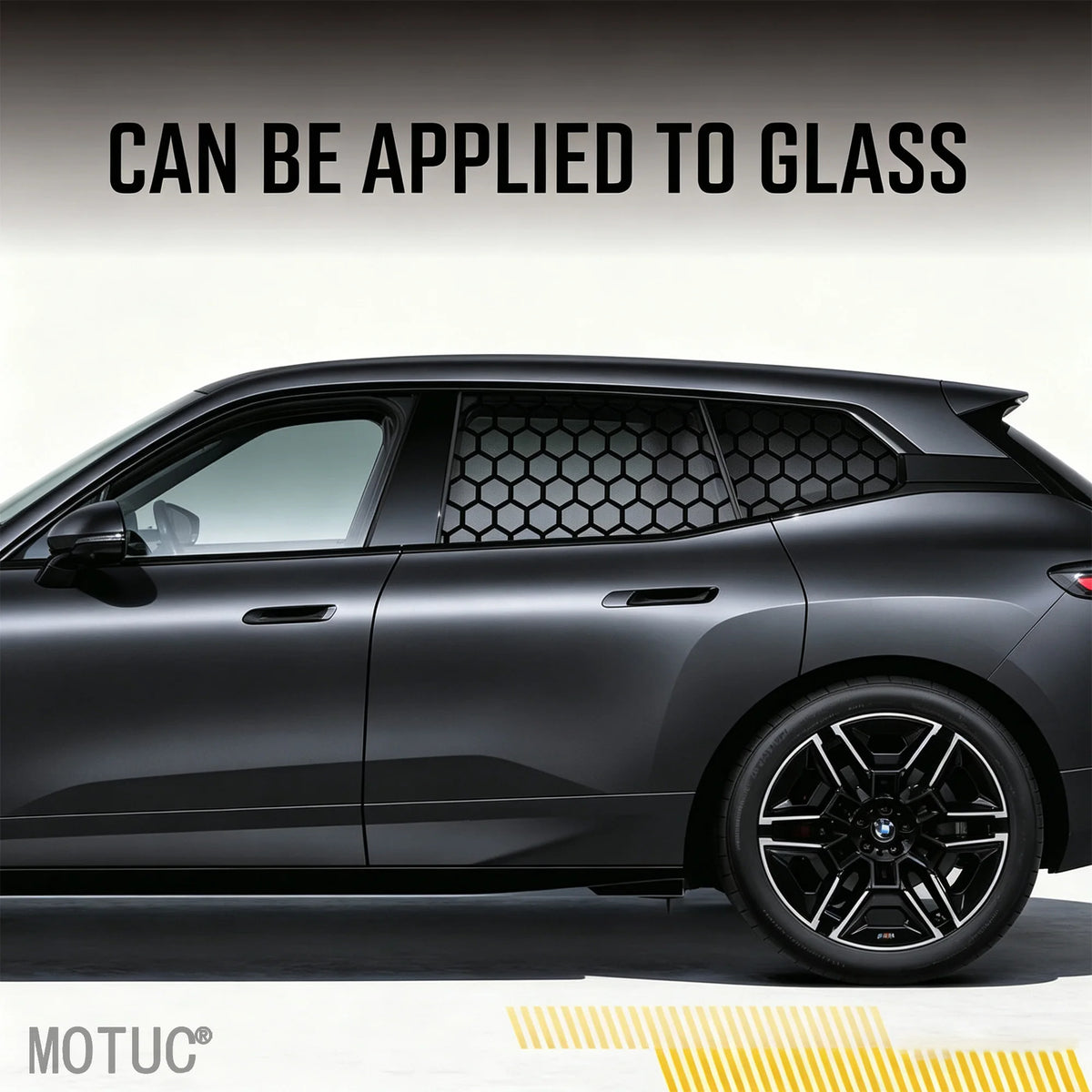 1Set Large Matte Black Honeycomb Pattern Car Stickers Van Decals Waterproof DIY SUV Window Side Body Craetive Sunshade Car Film