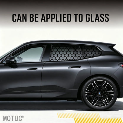 1Set Large Matte Black Honeycomb Pattern Car Stickers Van Decals Waterproof DIY SUV Window Side Body Craetive Sunshade Car Film