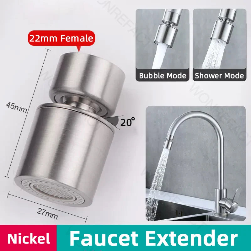 Bathroom Household Faucet Nozzle Rotating Head Aerator Water-saving Splash-proof Brass Tap Spray Extender Sink  Faucet Bubbler