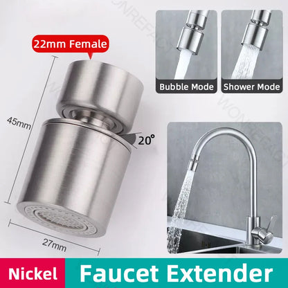 Bathroom Household Faucet Nozzle Rotating Head Aerator Water-saving Splash-proof Brass Tap Spray Extender Sink  Faucet Bubbler