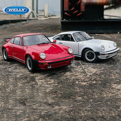 WELLY 1:24 1971 Porsche 911 Turbo 3.0 Alloy Sports Car Model Diecasts Metal Classic Vehicles Car Model High Simulation Kids Gift