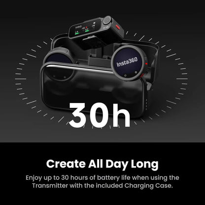 Insta360 Mic Pro , Wireless Mini Lavalier Microphone for iPhone/Camera/Android, Video Recording, Vlogging, Bluetooth