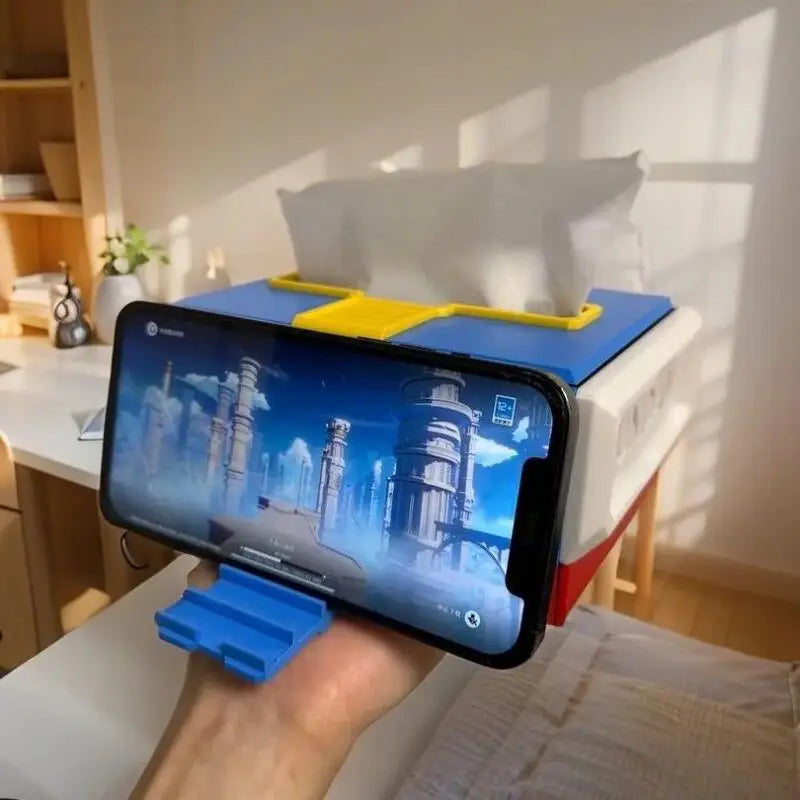 Creativity Gundam Living Dining Room Tissue Box Paper Towel Protective Cover Phone Holder Desktop Ornament Birthday Gift