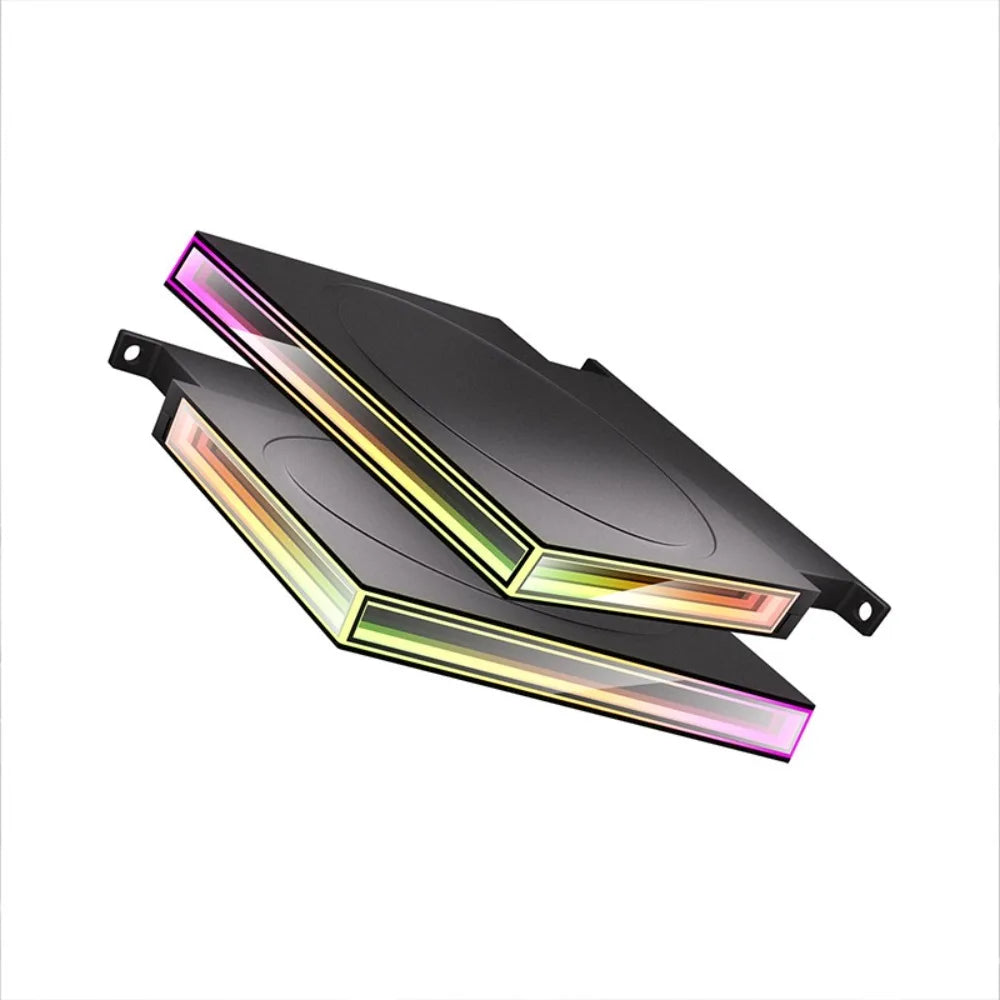 ARGB Infinite Mirror Display Stand for Case Handmade Figure Double Layer Design Fits 12cm PC Case Fan Base