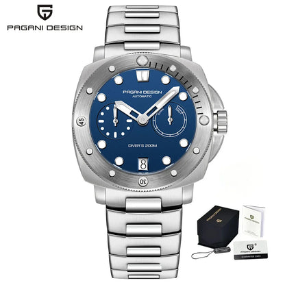 PAGANI DESIGN New 41mm Men's Automatic Mechanical Watch CAL. 2C22 Sapphire Glass Waterproof 200M Diving Reloj Hombre