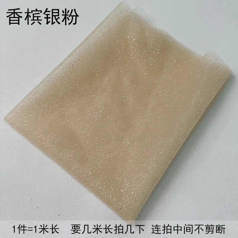 Gold Tulle material black encryption soft Tulle spray silver glitter Tulle wedding dress home decoration fabric