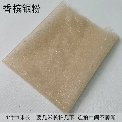 Gold Tulle material black encryption soft Tulle spray silver glitter Tulle wedding dress home decoration fabric