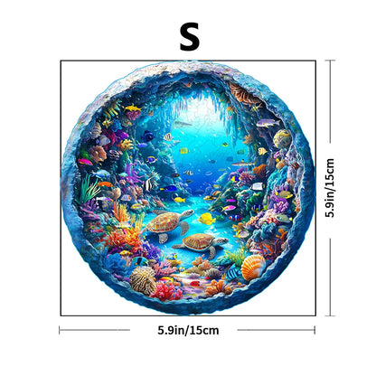 Wooden Puzzle - Adult Unique Alien Advanced Wooden Puzzle Gift - Happiness Tree, Ocean World Animal Jigsaw Puzzles Family Game