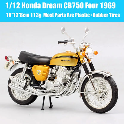 1/12 Scale Automaxx Classic Dream CB750 Four 1969 Motorcycle Diecasts & Toy Vehicles Bike Model Collectible Joycity Gold