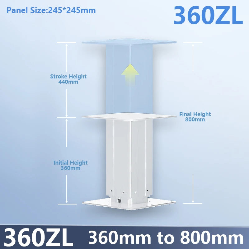 Electric Height Adjustable Lifting Column Set IPTT 360ZL DC12/24V With Wireless Controller for Industrial Home Office Automation