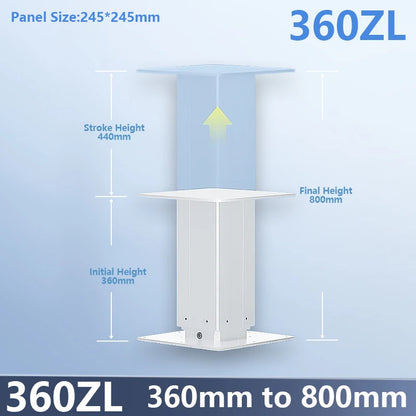 Electric Height Adjustable Lifting Column Set IPTT 360ZL DC12/24V With Wireless Controller for Industrial Home Office Automation