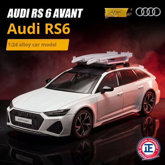 1/24 Audi RS6 Hot Hatch Wagon Performance Shooting Brake Simulation Alloy Car Model Toy Car Boy Collection Ornament Pull Back