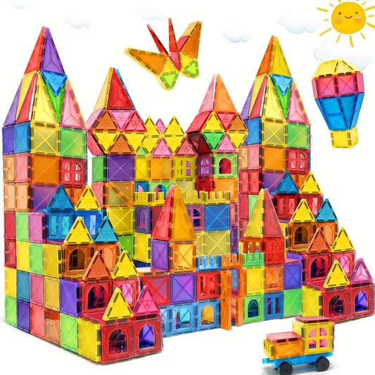 Magnetic building block toys, magnetic blocks, medium size stacked building and puzzle toys, creative and lively magnetic toys