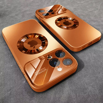 AG Matte Lens Glass Protect Magnetic Case For iPhone 17 16 11 12 13 14 Plus 15 Pro Max Air Phone Magsafe Wireless Charge Cover