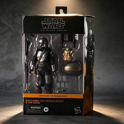 Star Wars The Black Series - Din Djarin The Mandalorian and The Child Baby Yoda Joints Moveable Action Figure Model Toys
