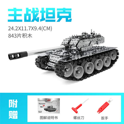3D Metal Building Block Fighter Aircraft Model Assembly Jigsaw Toy Alloy RC Engineering Vehicle Gift Adult Assembly
