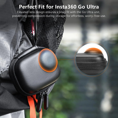 Case for Insta360 Go Ultra Accessories, for Insta 360 Go-Ultra Portable and Compact Travel Bag Hard Leather Case with Soft Inner