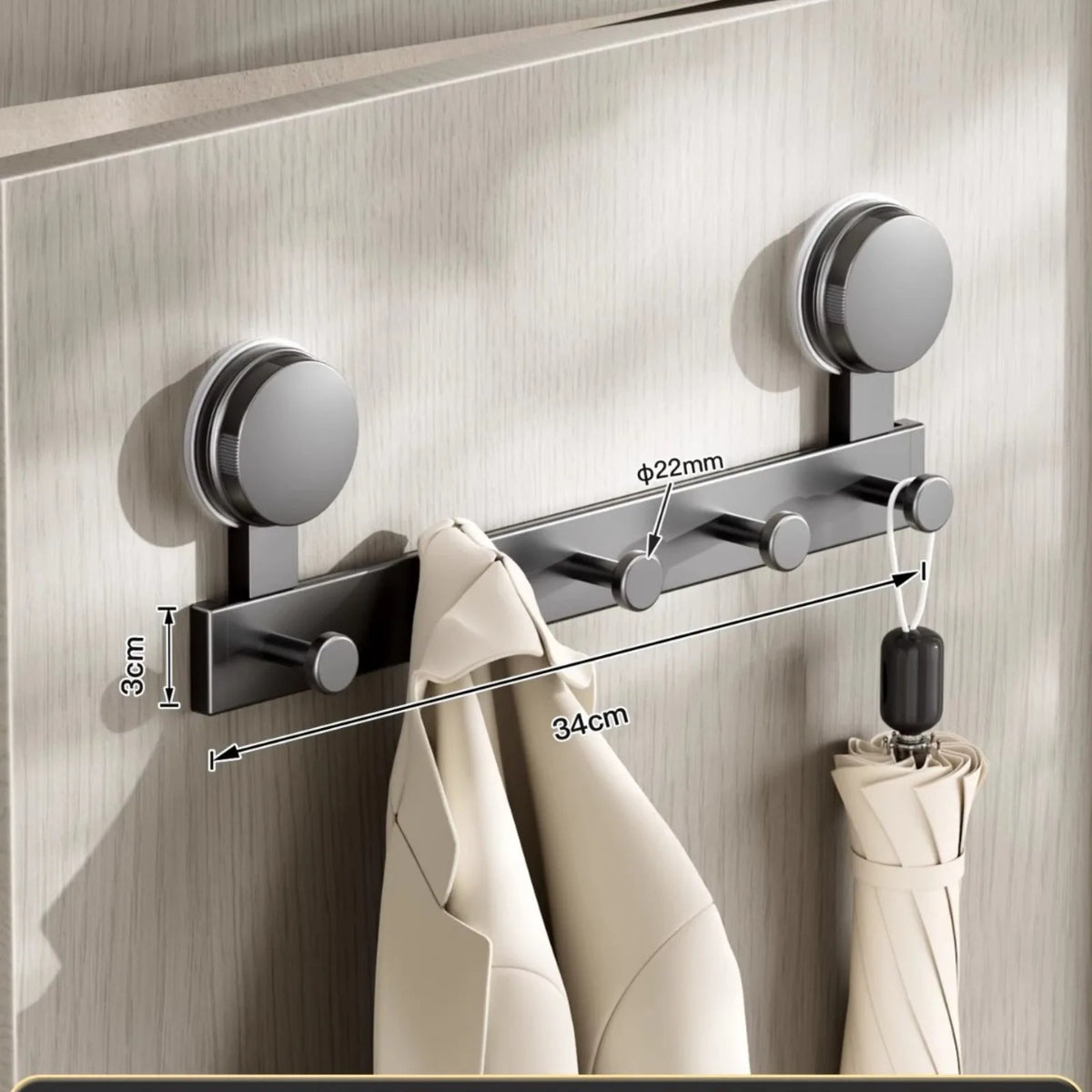 Suction Cup No Drilling Wall Mounted Hooks Rack Kitchen Storage Row Hook Holder Bathroom Towel Robe Coat Hangers Adhesive Hooks