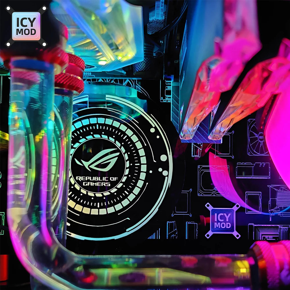 RGB Figure Bottom PC Case Lighting Circle Toy Base A-RGB Chassis Panel 5V3Pin SYNC AURA Gamers MOD ARGB Plate Customizable DIY