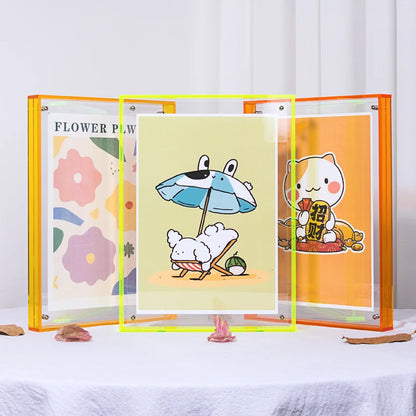 Colours Acrylic Photo Frame Translucent Picture Frame for Wall Hanging,Desktop Bedroom Living Room Study Wall Decoration