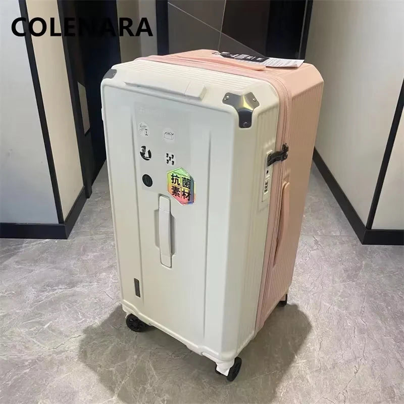 COLENARA Extra Large Capacity Luggage 20 Inch Boarding Case 22"24"26"28"30"32"34"36"40" ABS+PC Trolley Case Rolling Suitcase