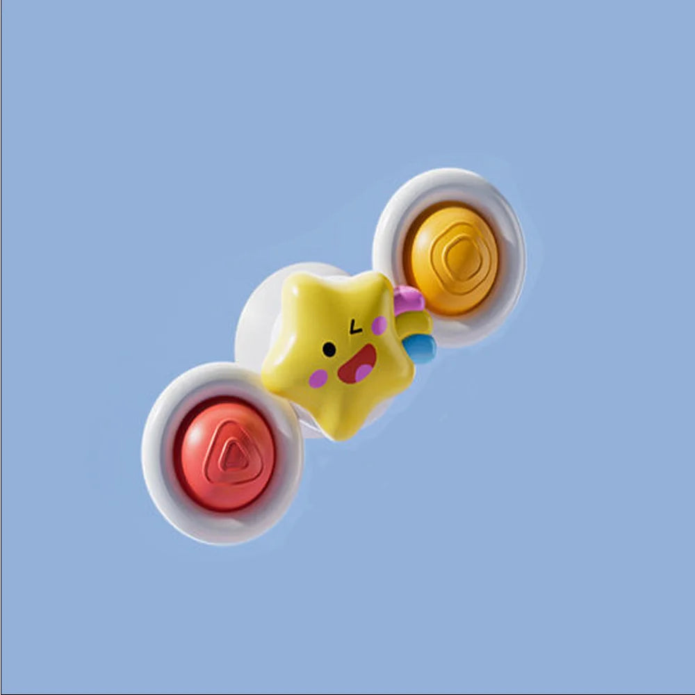 Suction Cup Spinning Cartoon Animal、Insects Spinner Toys Baby High Chair Window Gyro Stress Reliever Kids Bath Toys Gift