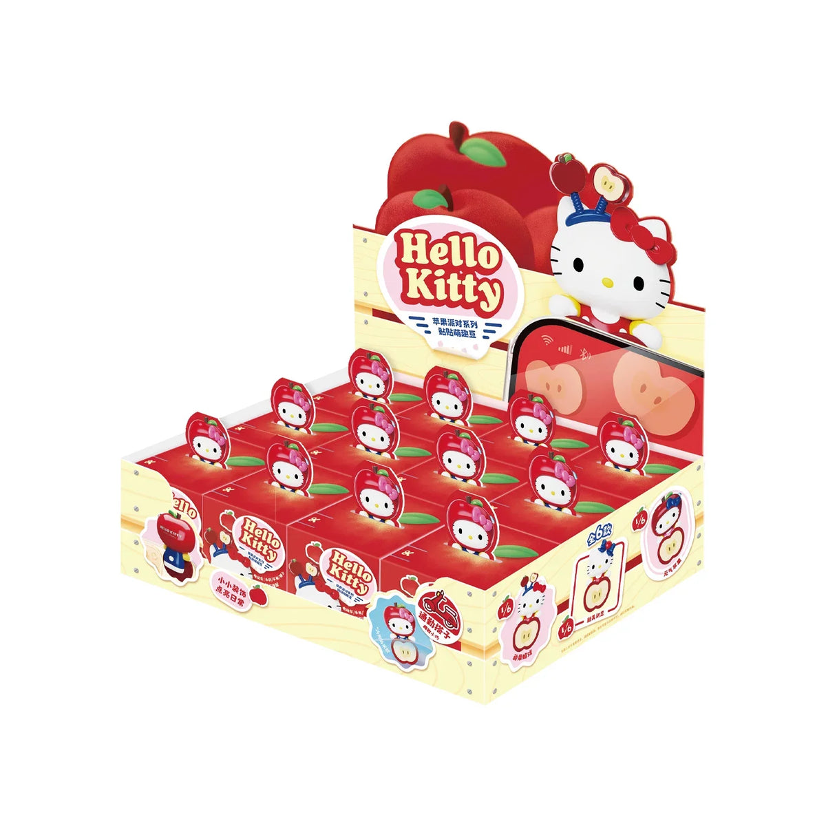 Cartoon Hello Kitty Apple Party Series Paste Cute And Interesting Beans Blind Box Computer Decoration Toys Mystery Box Fun Gifts