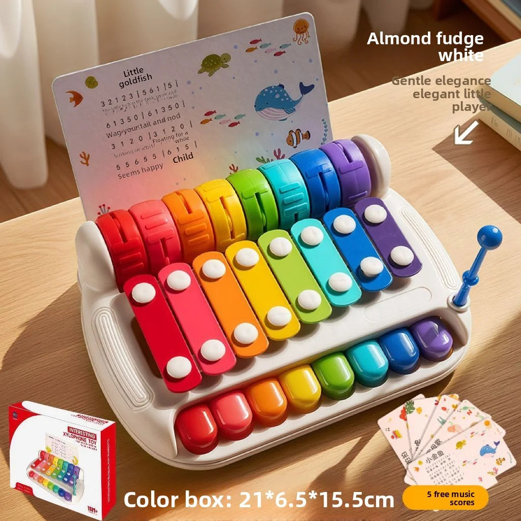 Baby Toy 2-in-1 Piano Toy Eight Tone Hand Piano Toy Baby Toy Piano Instrument