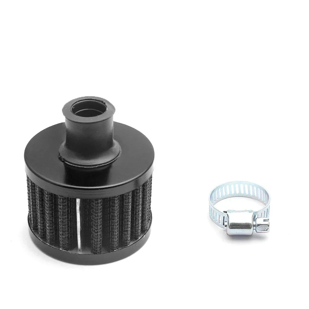 R-EP Car Air Filter 12mm 25mm for Motorcycle Cold Air Intake High Flow Crankcase Vent Cover Mini Breather Filters Universal