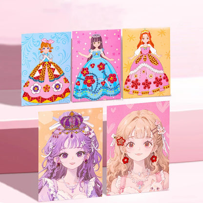 Kawaii Coloring DIY Princess Makeup Set  Arts and Crafts Kids Girls Children Toy Book Lover Gifts Art Supplies