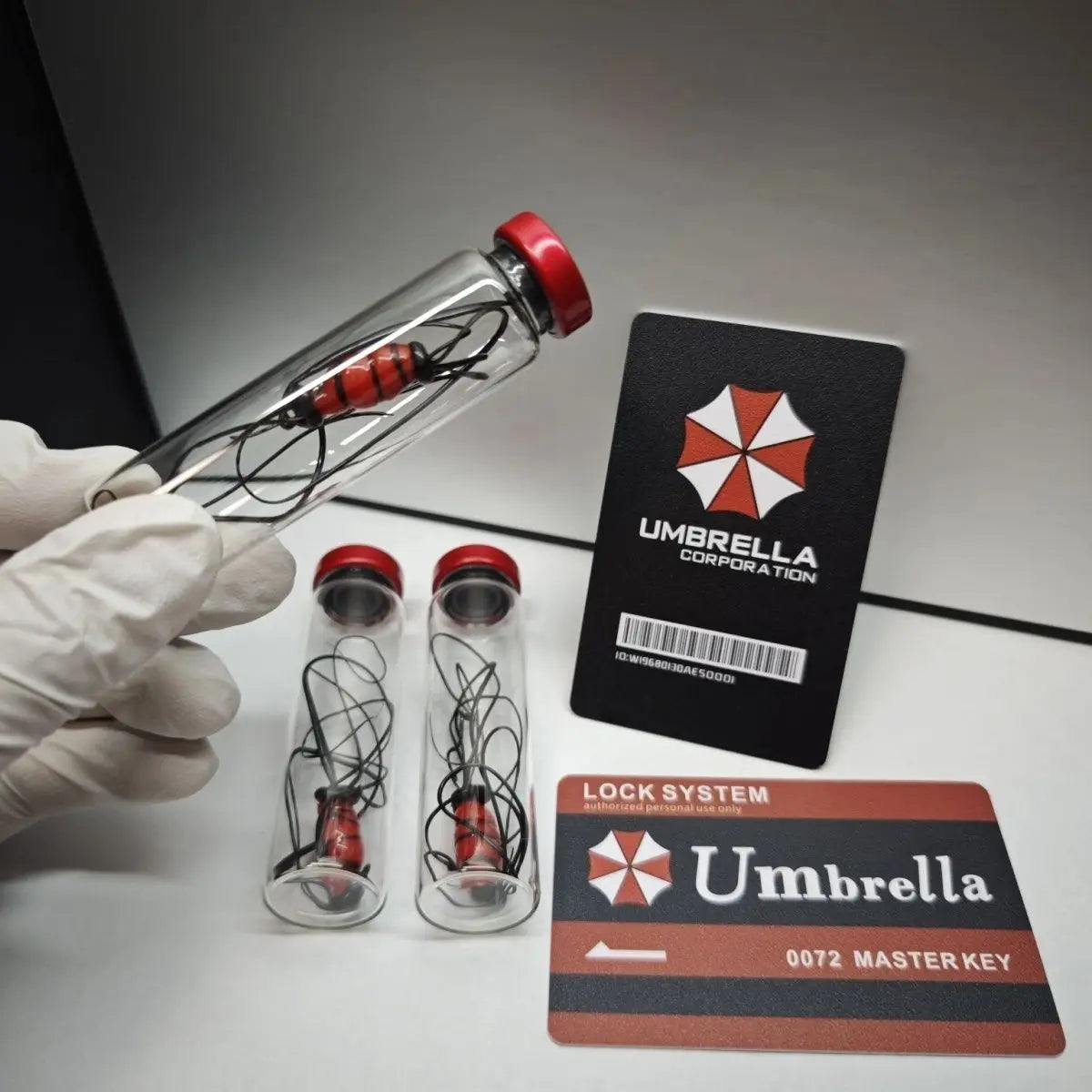 Umbrella Corporation Parasite Virus Sample Vial Resident Evil Figure Game Peripheral Collectible Toy For Horror Game Fans