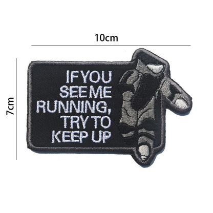Outdoor Bag Accessories EOD English Pattern Embroidery + Reflective PVC Armband Morale Backpack Hook and Loop Patch
