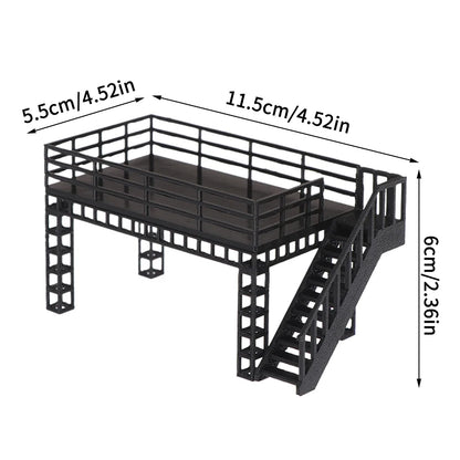 1/64 Scale Diorama Steel Frame Display Stand Model Two-Tier Platform Scene Model Car Garage Model Scene Display Accessories