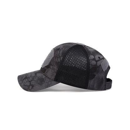 Outdoor Camouflage Adjustable Cap Summer Mesh Breathable Tactical Skull Embroidery Hat Fishing Hunting Snapback Baseball Caps