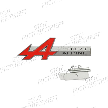 A Grille Logo 3D Metal Decal Car Body Rear Trunk Emblem Sticker For Symbioz Rafale Clio Austral Arkana Captur RS Scenic GT Sport