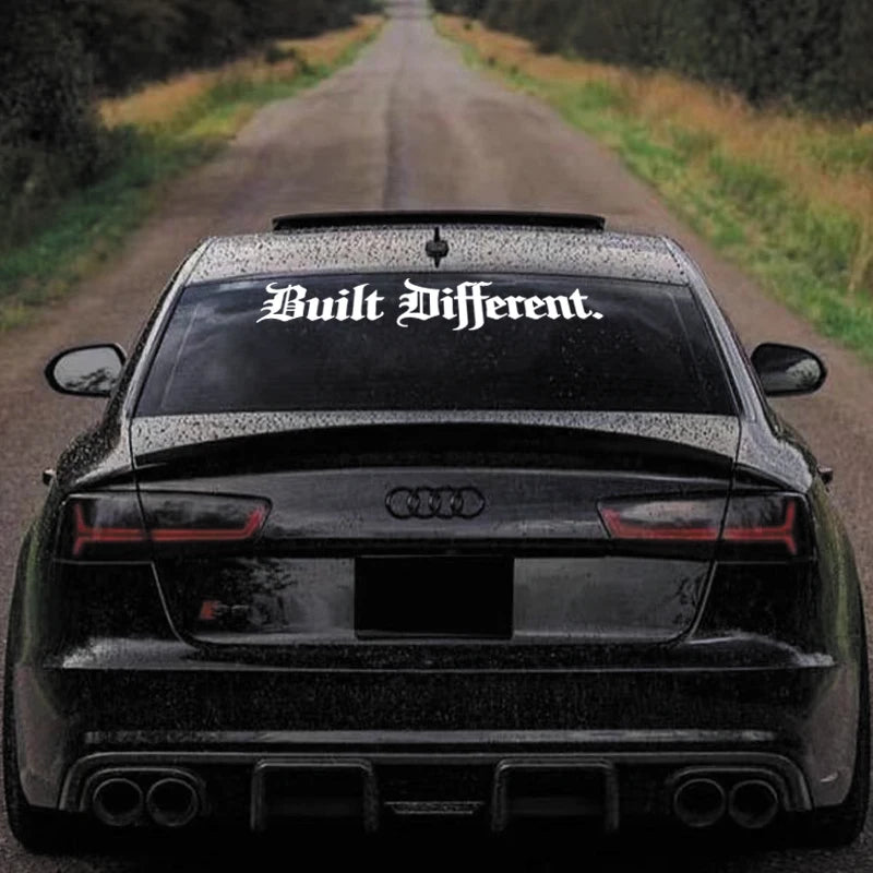 Built Different Vinyl Decal, Stylish Personality Waterproof Decal for JDM Sport Car Auto Window Decor