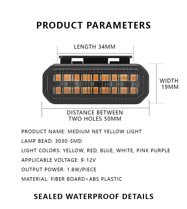 For Toyota Land Cruiser Prado LC250 LED Grille Light Front Bumper Safety Warning Signal Lamp With Wiring Harness