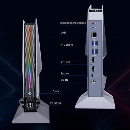 Topton Gaming Mini PC NVIDIA RTX 4070 4060 8G Intel I9 13900HX 12900H I7 12700H Windows 11 Desktop Tower Gamer Computer WiFi6