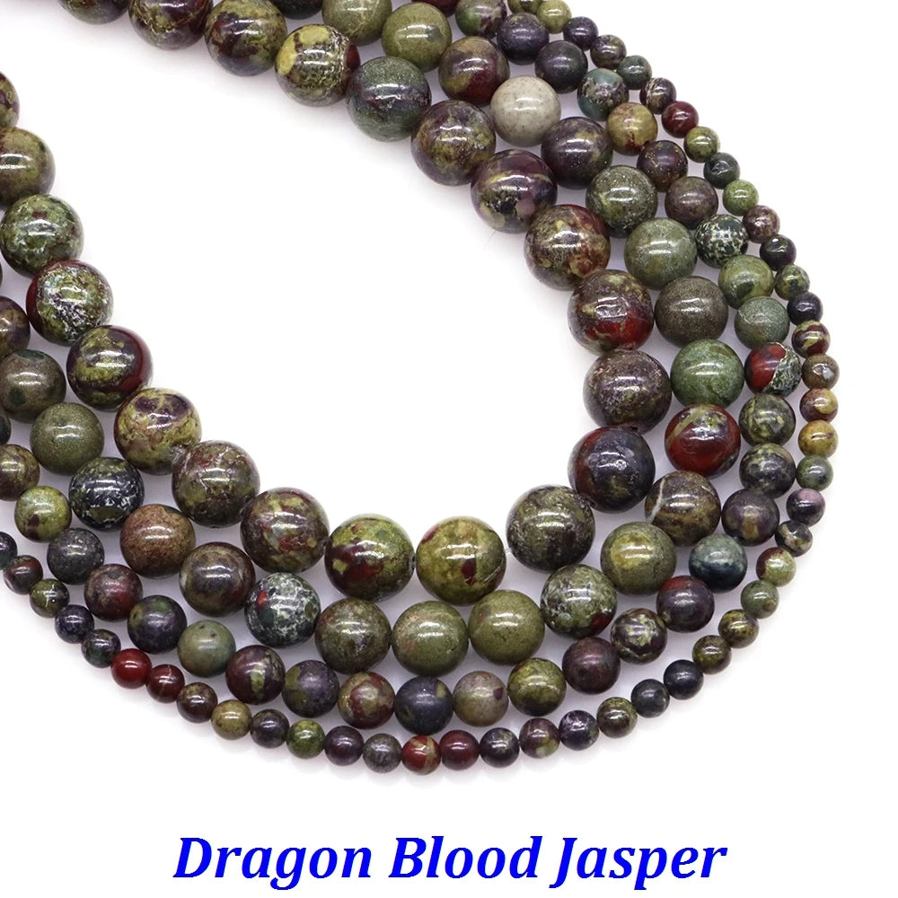 Natural Stone 4 6 8 10mm Round Leopardskin Jaspers Stone Spacer Loose Bead For Jewelry Making DIY Bracelet Needlework Accessorie