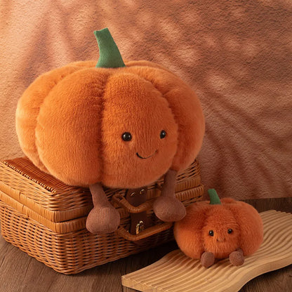 Soft Cartoon Pumpkin Stuffed Doll Cute Plush Toy Halloween Decor Pillow