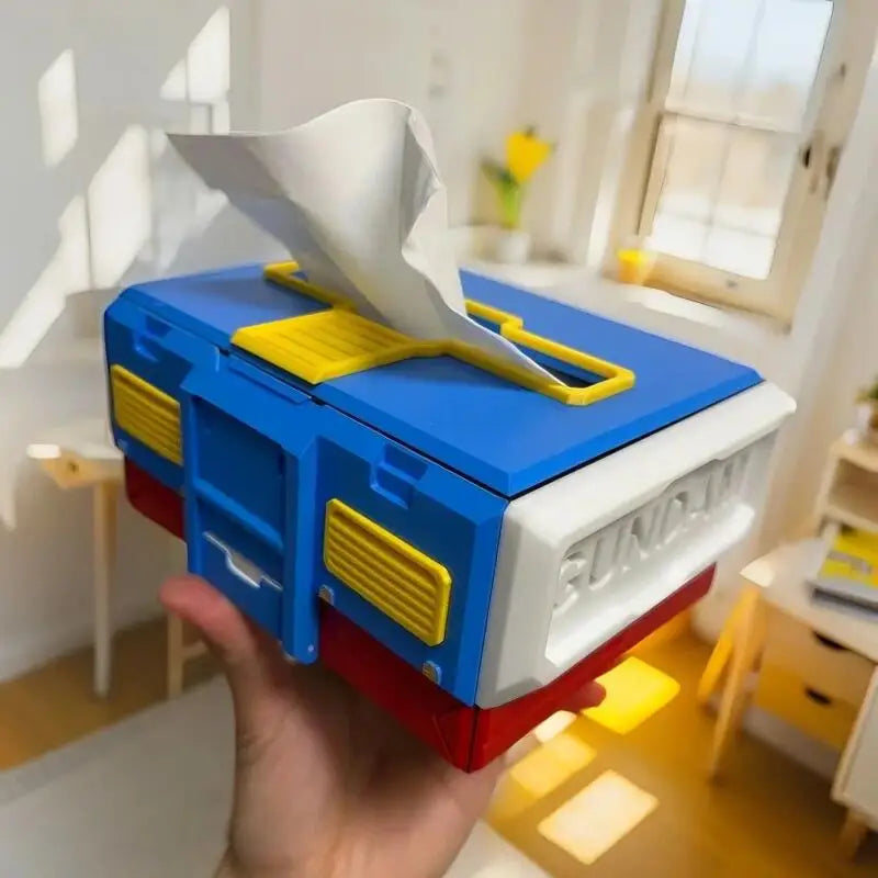 Creativity Gundam Living Dining Room Tissue Box Paper Towel Protective Cover Phone Holder Desktop Ornament Birthday Gift