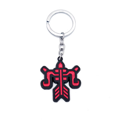 5cm/1.96in Monster Hunter Peripheral Keychain World Hunter Guild Logo Greatsword Bow Taijutsu Sword Exterminating Dragon Pendant