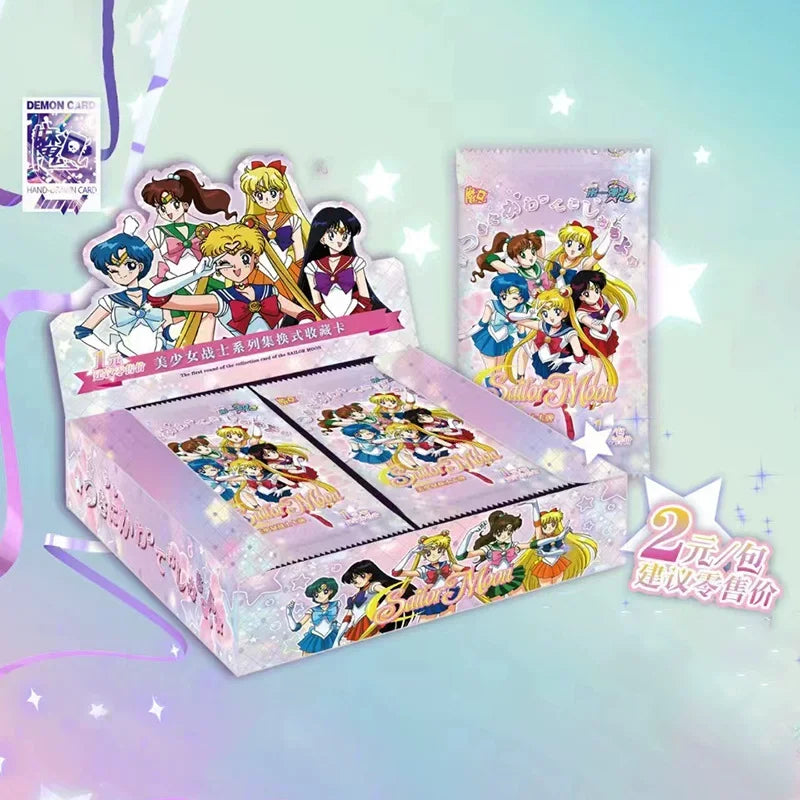 Genuine Sailor Moon 4th Series Collectible Cards Classic Mica Pendant Starlight Enamel Anime Cards for Anime Trading Card