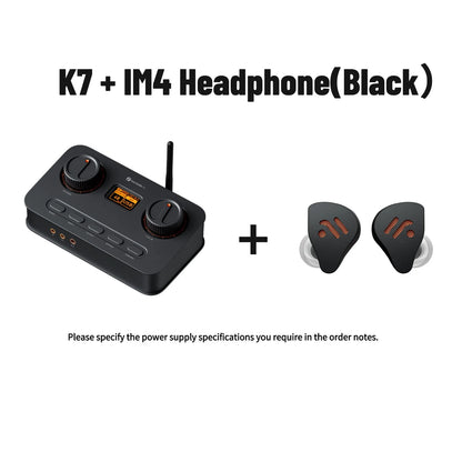 Fosi Audio K7 White Gaming Headphone Amp Bluetooth HiFi Desktop DAC Amplifier for PS5 PC Switch Mic Input 3.5mm/4.4mm Output