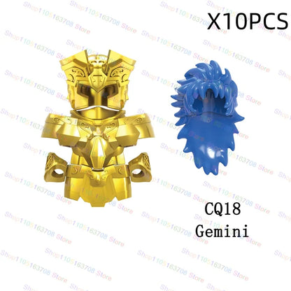 Saint Seiya Japanese Anime Cartoon Bricks Dolls Aiolia Aiolos Model Toys Building Blocks Figures Assembly Toys Gifts CQ11-22