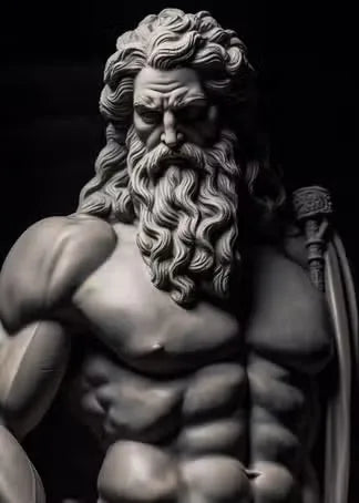 Zeus Sculpture Poster Black and White Greek God Abstract Prints Greek Mythology Canvas Painting Home Living Room Wall Decoration