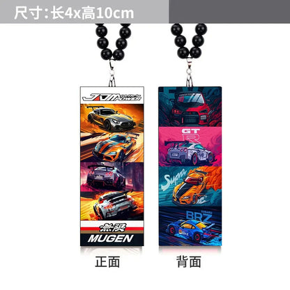 Hotsticker Japan Style Ward Off Evils Car Hanging Ornament Blessing Amulet Car Accessorie Rearview Mirror Pendant Beaded Acrylic