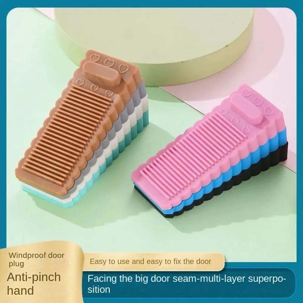 Safety Silicone Door Stop Stoppers Block Wedge Doorstops Door Stopper Home Office Door Rear Retainer Anti-collision Stop