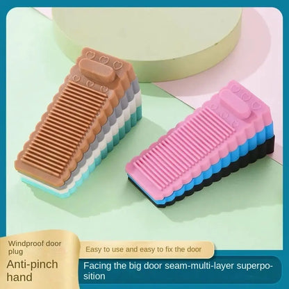 Safety Silicone Door Stop Stoppers Block Wedge Doorstops Door Stopper Home Office Door Rear Retainer Anti-collision Stop