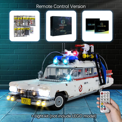 Kyglaring Led Lighting Set DIY Toys for Creator Ghostbusters 10274 Ecto-1  (Not Include the Building Blocks)